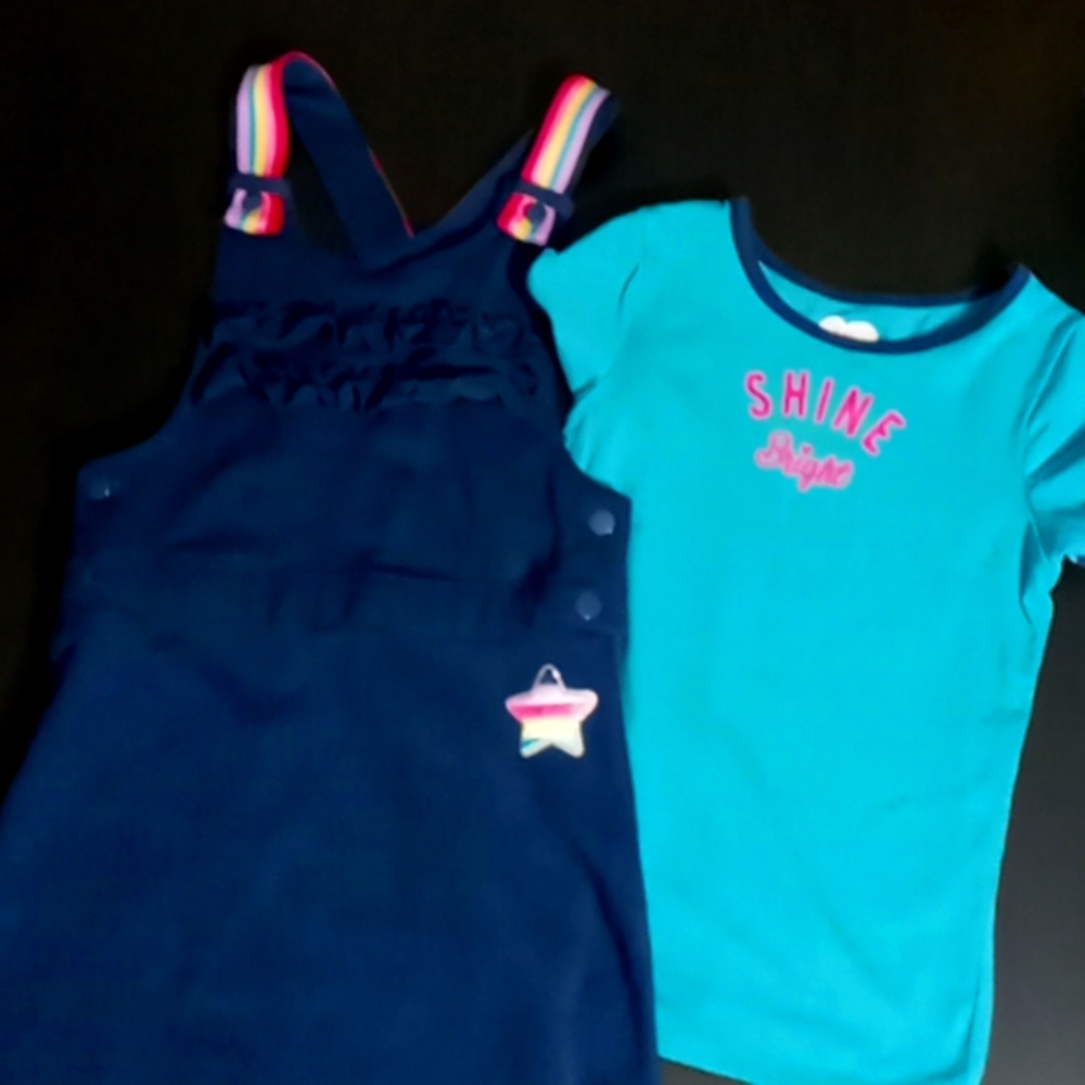 Girls cotton overall skirt